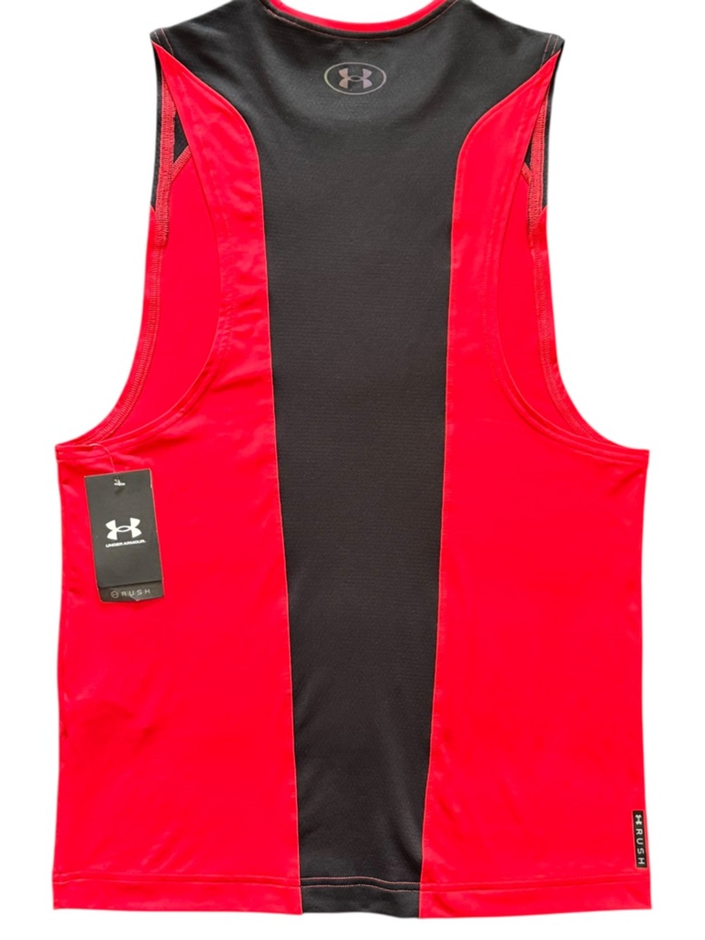 NWT Under Armour UA RUSH Vent Mesh Training Tank Red Black Men's S - Picture 7 of 7